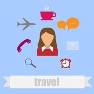 Icon in flat style travel N2