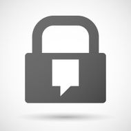 Lock icon with a tooltip