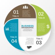 Vector circle infographic diagram 4 options N3