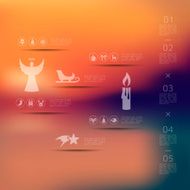 Christmas infographic with unfocused background N53