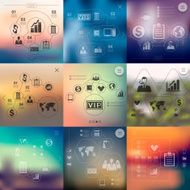 business infographic with unfocused background N109