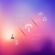ecology infographic with unfocused background N26