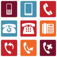 Vector Set of Telephone Icons N5