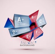 Geometric shapes with sample text Abstract template N280