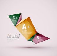 Geometric shapes with sample text Abstract template N282