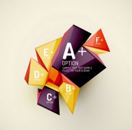 Geometric shapes with sample text Abstract template N283
