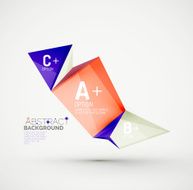Geometric shapes with sample text Abstract template N285
