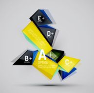 Geometric shapes with sample text Abstract template N286