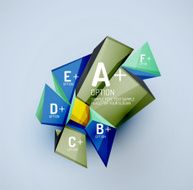 Geometric shapes with sample text Abstract template N287