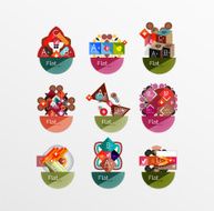 Set of abstract geometric shapes with options N82