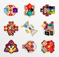 Set of abstract geometric shapes with options N83