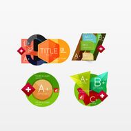 Collection of modern business infographic templates N39