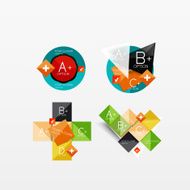 Set of modern geometric infographic web layouts N51