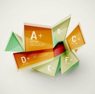 Geometric shapes with sample text Abstract template N288