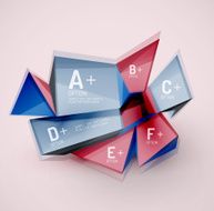 Geometric shapes with sample text Abstract template N291
