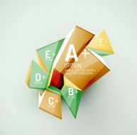 Geometric shapes with sample text Abstract template N293