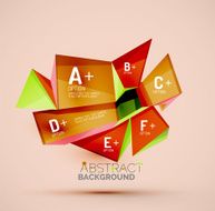 Geometric shapes with sample text Abstract template N295