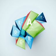 Geometric shapes with sample text Abstract template N296