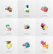 Set of paper graphic layouts N6