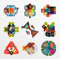 Set of abstract geometric shapes with options N87