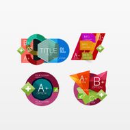 Set of modern geometric infographic web layouts N54