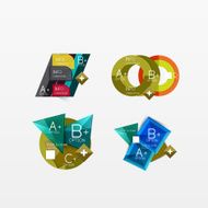 Set of modern geometric infographic web layouts N55