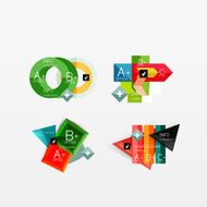 Set of modern geometric infographic web layouts N57