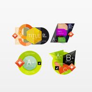 Set of modern geometric infographic web layouts N60