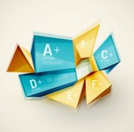 Geometric shapes with sample text Abstract template N298
