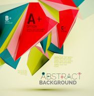 Geometric shapes in the air Vector abstract background N365
