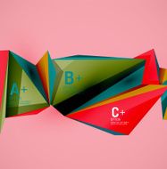 Geometric shapes in the air Vector abstract background N366