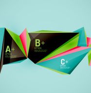 Geometric shapes in the air Vector abstract background N370