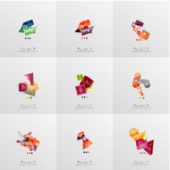 Set of paper graphic layouts N9