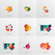 Set of paper graphic layouts N10