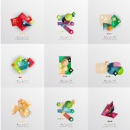 Set of paper graphic layouts N12