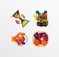 Set of abstract geometric shapes with options N89