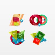 Set of modern geometric infographic web layouts N62