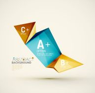 Geometric shapes with sample text Abstract template N299