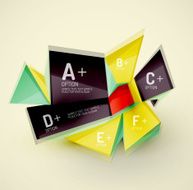 Geometric shapes with sample text Abstract template N300