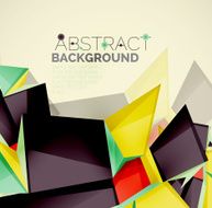 Geometric shapes with sample text Abstract template N301