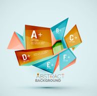 Geometric shapes with sample text Abstract template N302