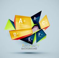Geometric shapes with sample text Abstract template N304