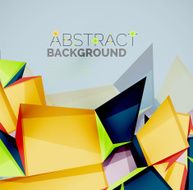 Geometric shapes with sample text Abstract template N305