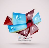 Geometric shapes with sample text Abstract template N306