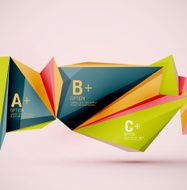 Geometric shapes in the air Vector abstract background N380
