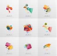 Set of paper graphic layouts N13