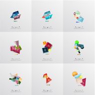 Set of paper graphic layouts N14