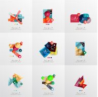 Set of paper graphic layouts N15