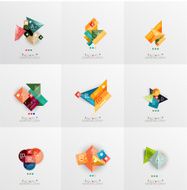 Set of paper graphic layouts N16