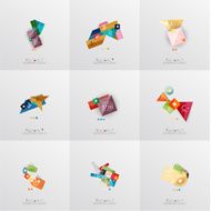 Set of paper graphic layouts N19